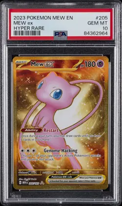2023 POKEMON MEW EN-151 HYPER RARE #205 MEW EX PSA 10 - Image 1