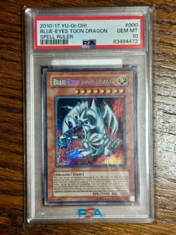 Yugioh Blue-Eyes Toon Dragon SRL-000 Secret Rare Spell Ruler PSA 10 GEM MT 4LO7 - Image 1