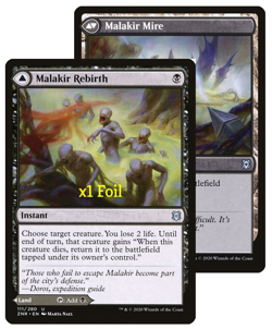 MTG Foil Zendikar Rising ZNR Malakir Rebirth/Malakir Mire MINT - Image 1