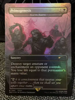 Feed the Swarm #7001 FOIL Primogenesis NM MTG Final Fantasy Secret Lair Magic - Image 1