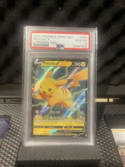 Pokemon TCG Pikachu Base Set 2 87/130 PSA 8 2000 Vintage/Pickachu V PSA 10 SWSH - Image 3