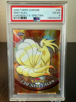 Pokemon 2000 Topps Chrome Ninetales Spectra PSA 4 Very Good-Excellent #38 - Image 1