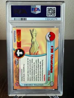 Pokemon 2000 Topps Chrome Ninetales Spectra PSA 4 Very Good-Excellent #38 - Image 2