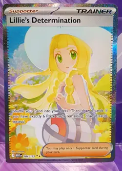 Pokemon TCG Lillie’s Determination Mega Evolution 184/132 SAR . Fresh Pull !! - Image 2