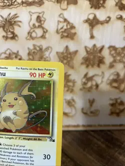 Pokemon TCG Raichu Fossil 14/62 Holo Unlimited Holo Rare - Image 3