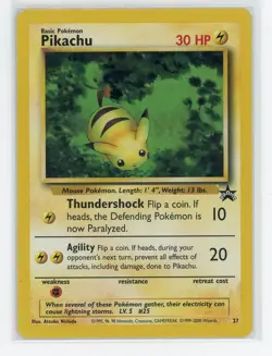 Pokemon TCG - Pikachu 27 - WOTC Promo - Black Star - Image 1