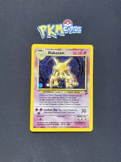 Pokemon TCG Alakazam Base Set 2 1/130 Holo Rare MP. - Image 1
