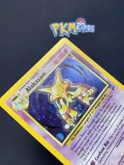 Pokemon TCG Alakazam Base Set 2 1/130 Holo Rare MP. - Image 2