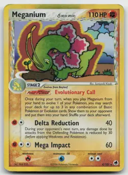 Pokemon tcg Dragon Frontiers #4/101 Meganium (Delta Species) Heavily played - Image 1