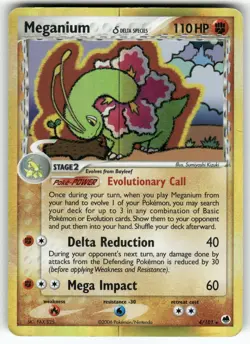 Meganium (Delta Species) Dragon Frontiers Holo Rare Pokemon Moderately played - Image 1