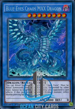 Yugioh Blue-Eyes Chaos Max Dragon MVP1-ENS04 1st Edition Secret Rare - Image 1