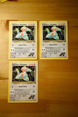 Sabrina's Porygon 98/132 Gym Heroes Common Pokemon Card 2000 (Multiple Quantity) - Image 1