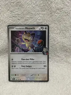 Team Rocket's Meowth (Cosmos Holo) Common Miscellaneous Cards & Products 149/182 - Image 1