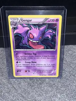 2015 Pokemon Gengar XY Breakthrough Cosmo Holo Card 60/162 - Image 1