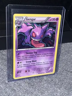 2015 Pokemon Gengar XY Breakthrough Cosmo Holo Card 60/162 - Image 3