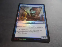 Phantom Warrior x1 FOIL MTG Battlebond Blue Uncommon Creature NM - Image 1