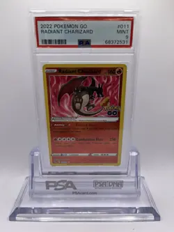 2022 Pokemon Go Radiant Charizard #011 - PSA 9 MINT - Image 1