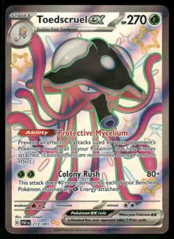 Toedscruel ex - 213/091 Shiny Ultra Rare Holo NM Pokemon SV: Paldean Fates - Image 1