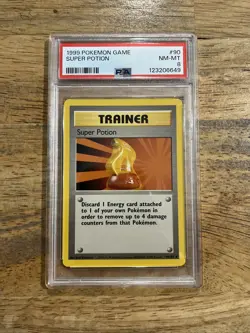 GRADED PSA 8 1999 Pokemon Game Super Potion #90 - Image 1