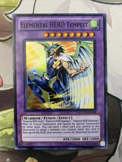 Yugioh! LP Elemental HERO Tempest - LCGX-EN048 - Super Rare - Unl Print Marks NM - Image 1