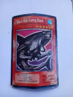 yugioh black man-eating shark Shiny (Rare- No Longer Printed) - Image 1