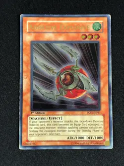 YUGIOH ADHESIVE EXPLOSIVE SOI-EN011 1ST ULTIMATE PLAYED/EDGE WEAR - Image 1