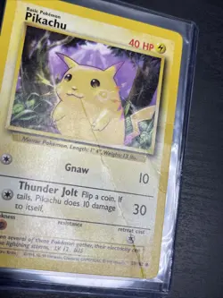 Pokemon Card Pikachu 58/102 Yellow Cheeks Base Set Unlimited Vintage PSA 1 U - Image 2