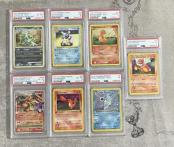 2009 Pokemon PSA Graded Card Set - Charizard, Blastoise, Pikachu - Image 1