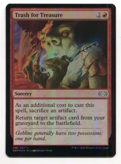 Magic The Gathering MTG Double Masters Foil Card #148 Trash for Treasure - Image 1