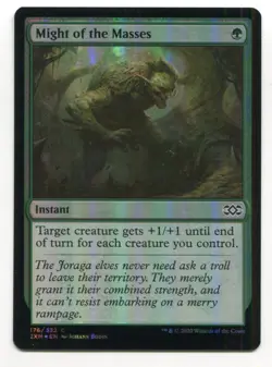 Magic The Gathering MTG Double Masters Foil Card #176 Might of the Masses - Image 1
