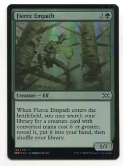 Magic The Gathering MTG Double Masters Foil Card #168 Fierce Empath - Image 1