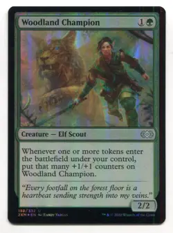 Magic The Gathering MTG Double Masters Foil Card #188 Woodland Champion - Image 1