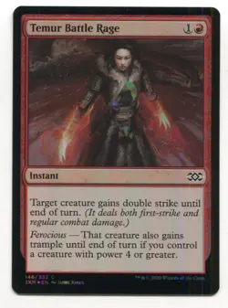 Magic The Gathering MTG Double Masters Foil Card #146 Temur Battle Rage - Image 1