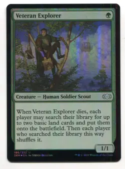 Magic The Gathering MTG Double Masters Foil Card #186 Veteran Explorer - Image 1