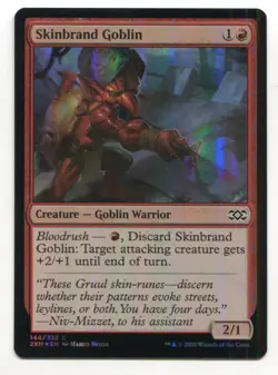 Magic The Gathering MTG Double Masters Foil Card #144 Skinbrand Goblin - Image 1
