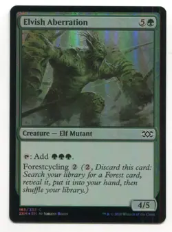 Magic The Gathering MTG Double Masters Foil Card #165 Elvish Aberration - Image 1