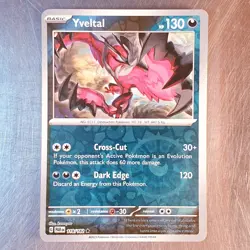 2023 Pokemon TCG Scarlet Violet Paradox Rift Reverse HOLO Yveltal Card 118/182 - Image 1