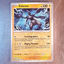 2023 Pokemon TCG Scarlet Violet Paradox Rift Reverse HOLO Zekrom Card 066/182 - Image 1