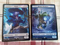 MTG Final Fantasy Token Hero 0006 Robot Warrior 0012 Foil - Image 1