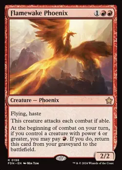 Flamewake Phoenix x1 1x FOIL Foundations NM MTG - Image 1