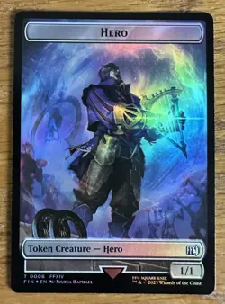 MTG Final Fantasy Token, Hero 0008 / Bird 0017 - Foil - Image 1