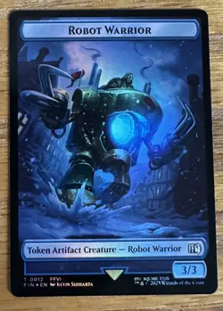 MTG Final Fantasy Token, Hero 0007 / Robot Warrior 0012 - Foil - Image 2