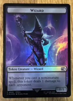 MTG Final Fantasy Token, Hero 0004 / Wizard 0015 - Foil NM - Image 2