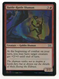 Magic The Gathering MTG Double Masters Foil Card #116 Battle-Rattle Shaman - Image 1
