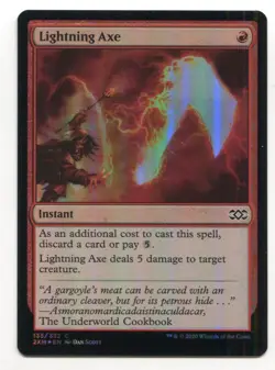 Magic The Gathering MTG Double Masters Foil Card #135 Lightning Axe - Image 1