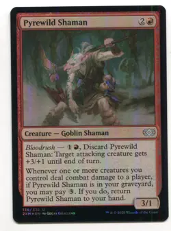 Magic The Gathering MTG Double Masters Foil Card #138 Pyrewild Shaman - Image 1
