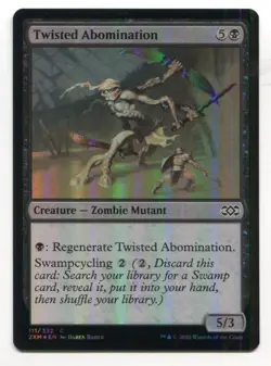 Magic The Gathering MTG Double Masters Foil Card #111 Twisted Abomination - Image 1