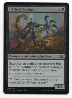 Magic The Gathering MTG Double Masters Foil Card #83 Defiant Salvager - Image 1