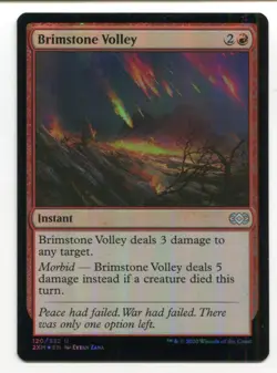 Magic The Gathering MTG Double Masters Foil Card #120 Brimstone Volley - Image 1
