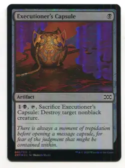 Magic The Gathering MTG Double Masters Foil Card #92 Executioner's Capsule - Image 1